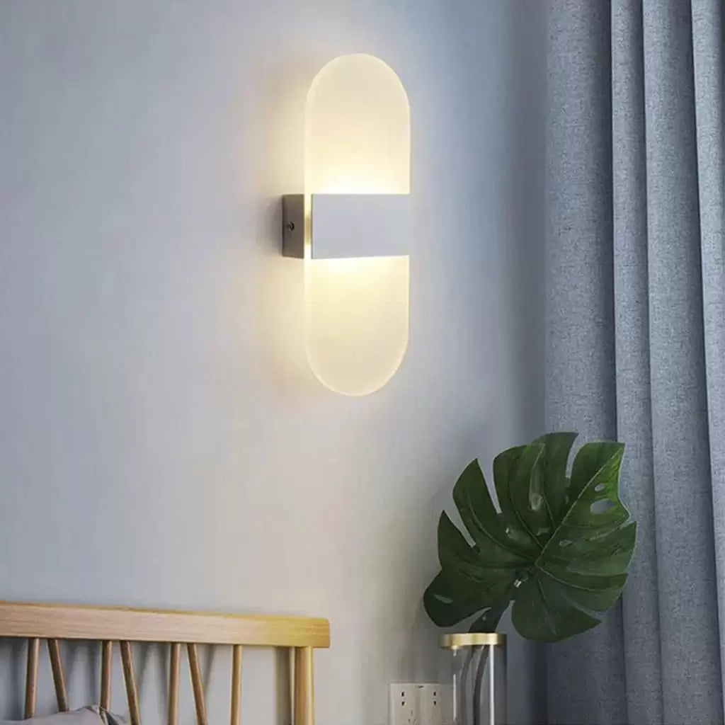 Aplica LED Perete 12W SUBLIME OVAL SILVER