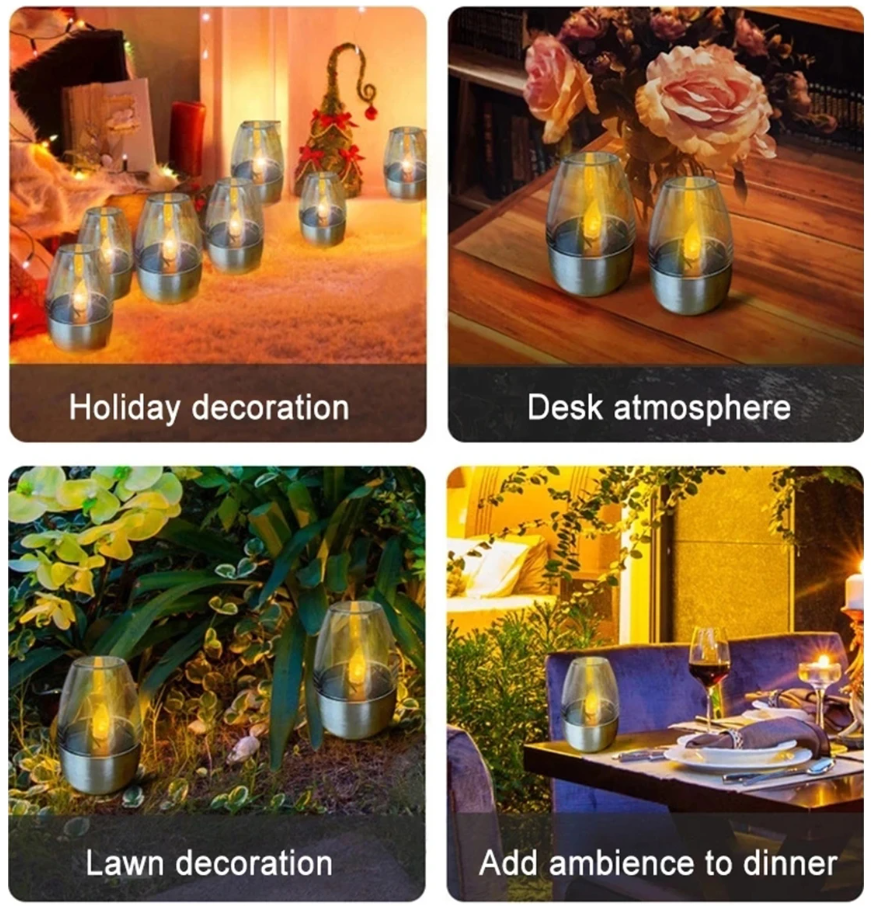 Lampa LED Solara Stil Lumanare GLOWLY 100mAh