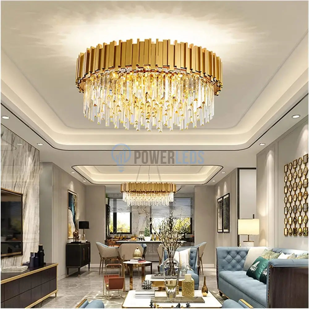 Candelabru Aplicat Cristal GLORY GOLD GRANDE 750mm powerleds.ro