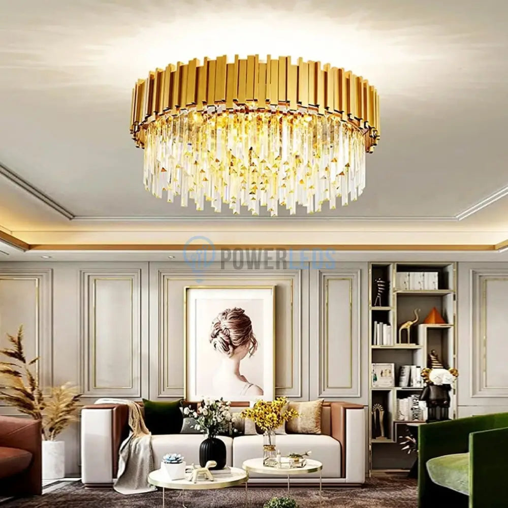 Candelabru Aplicat Cristal GLORY GOLD GRANDE 750mm powerleds.ro