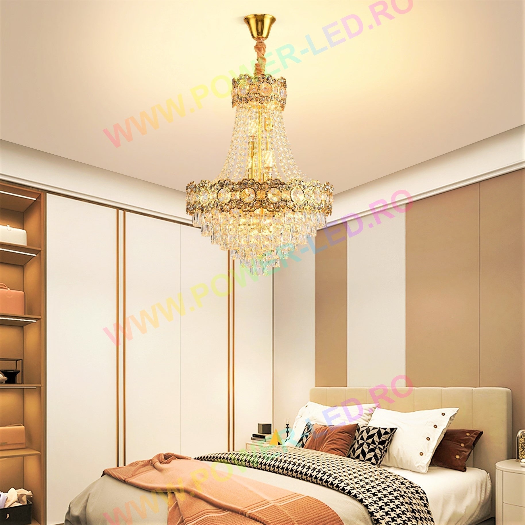 Candelabru Cristal Auriu SULEYMAN Resigilat R3