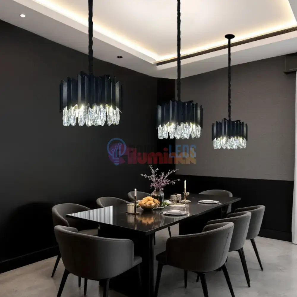 Candelabru Cristal 35CM Black Extravaganza 4xE14 powerleds.ro
