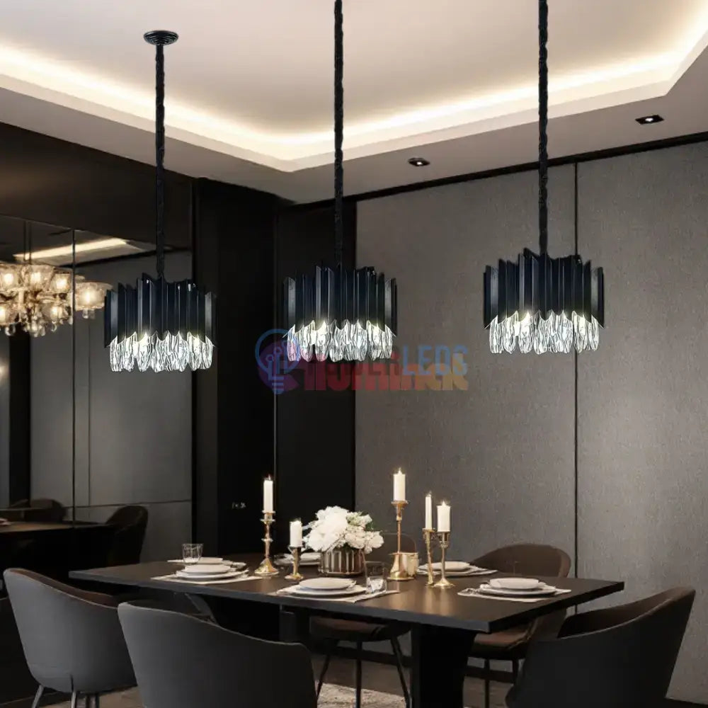 Candelabru Cristal 35CM Black Extravaganza 4xE14 powerleds.ro