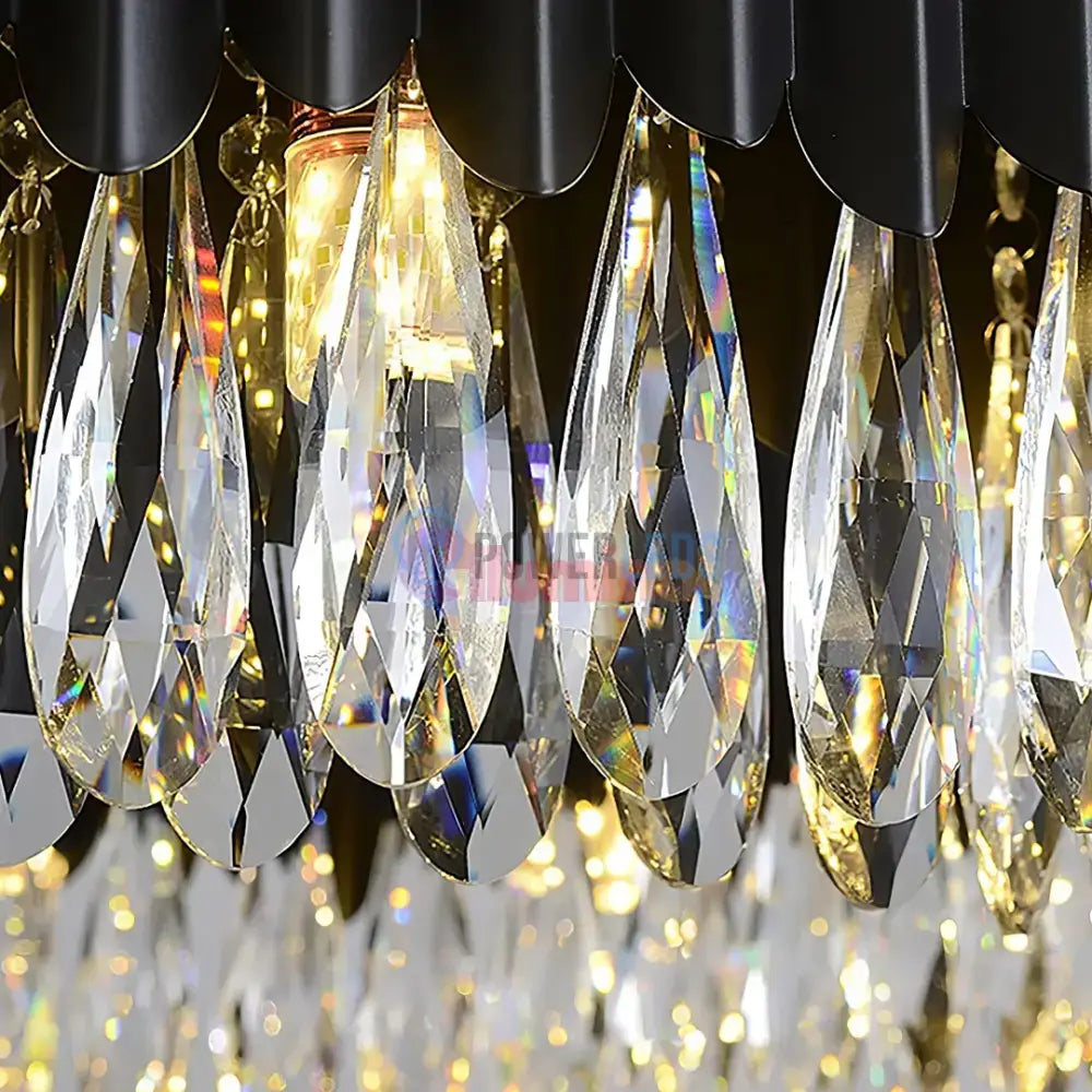 Candelabru Cristal 35CM Black Extravaganza 4xE14 powerleds.ro