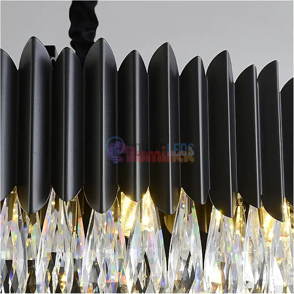 Candelabru Cristal 35CM Black Extravaganza 4xE14 powerleds.ro