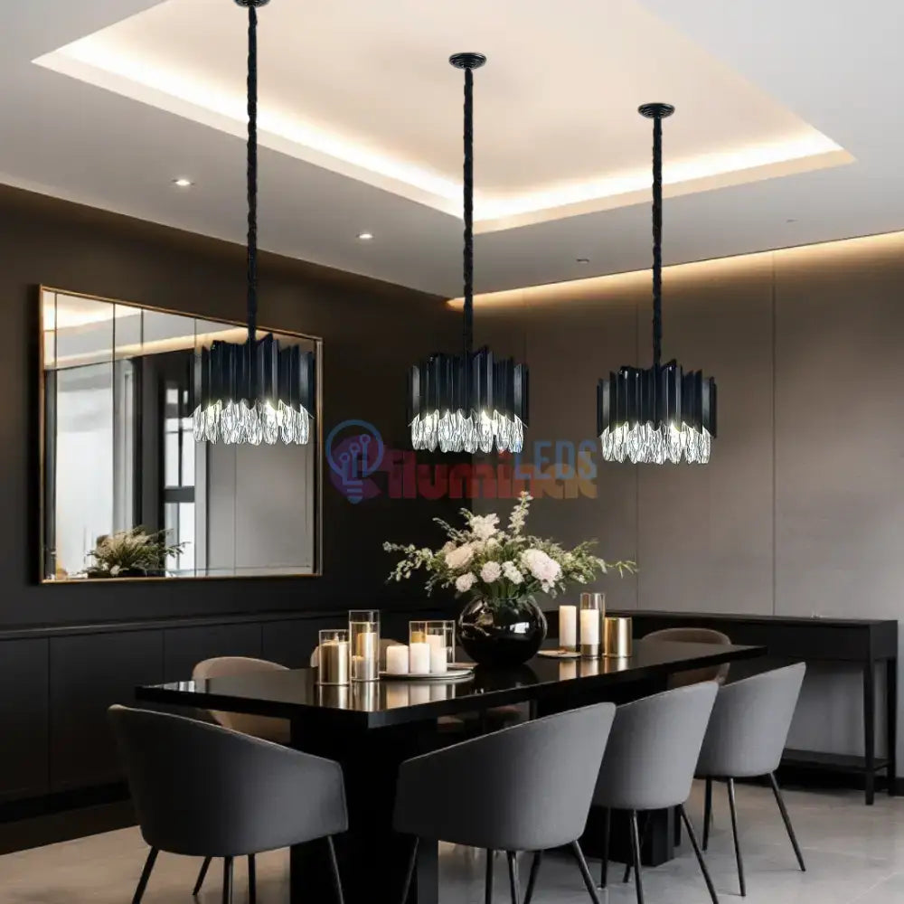 Candelabru Cristal 35CM Black Extravaganza 4xE14 powerleds.ro