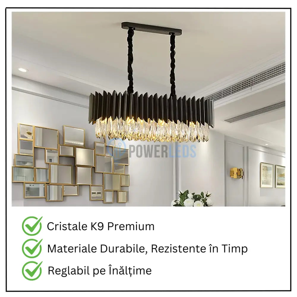 Candelabru Cristal Black Extravaganza 80x35cm NEAGRA / 80X35CM / CRISTAL Chandeliers Crystal
