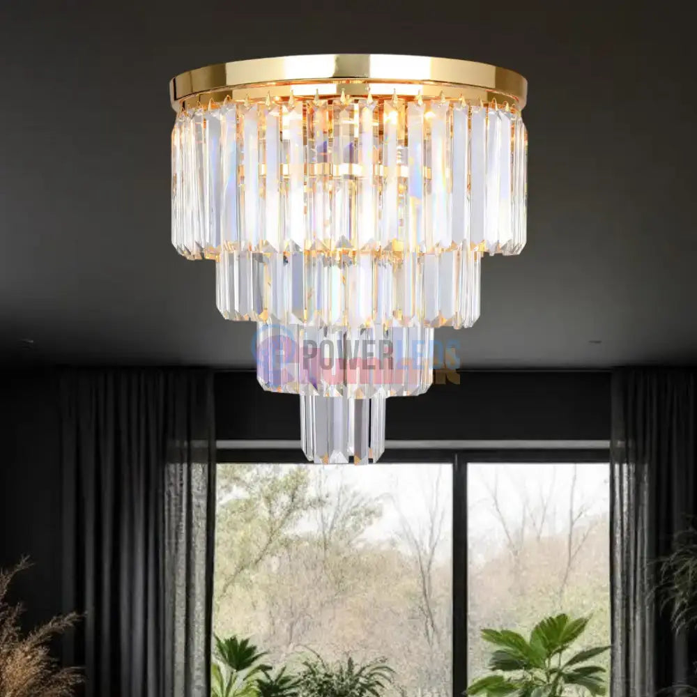 Candelabru Cristal Aplicat AMEDEO Gold Premium powerleds.ro