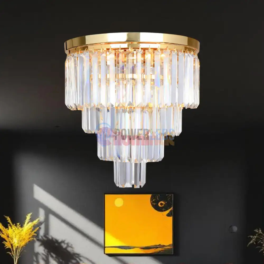 Candelabru Cristal Aplicat AMEDEO Gold Premium powerleds.ro