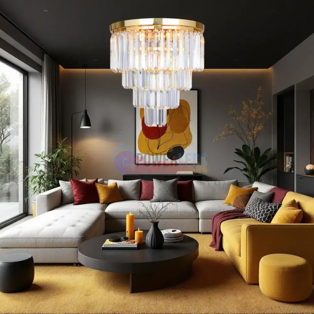 Candelabru Cristal Aplicat AMEDEO Gold Premium powerleds.ro
