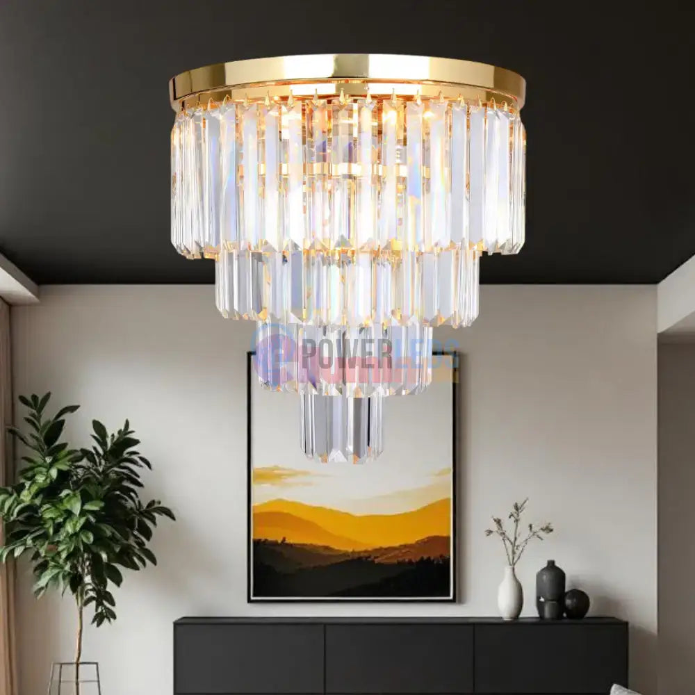 Candelabru Cristal Aplicat AMEDEO Gold Premium powerleds.ro