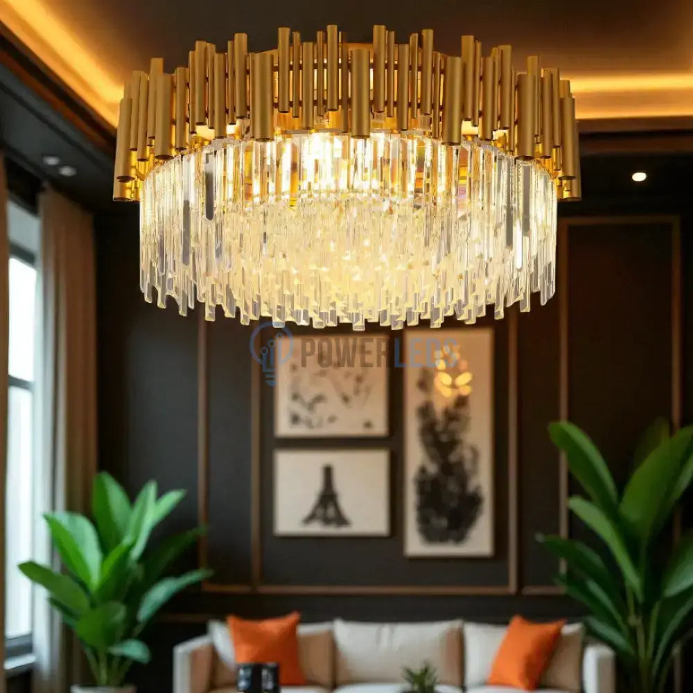 Lustra Cristal GOLD 5 Dimensiuni powerleds.ro
