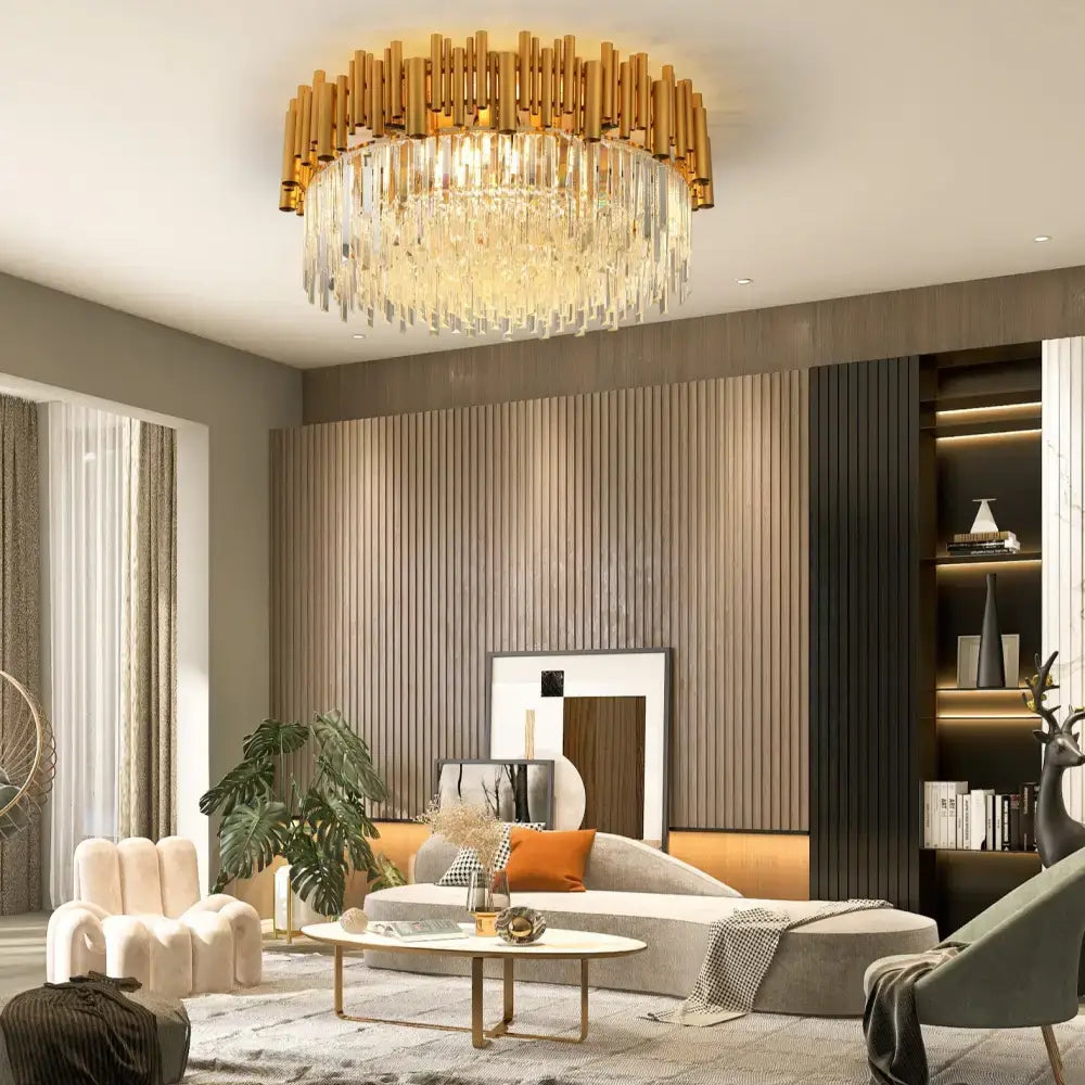 Lustra Cristal GOLD 5 Dimensiuni powerleds.ro