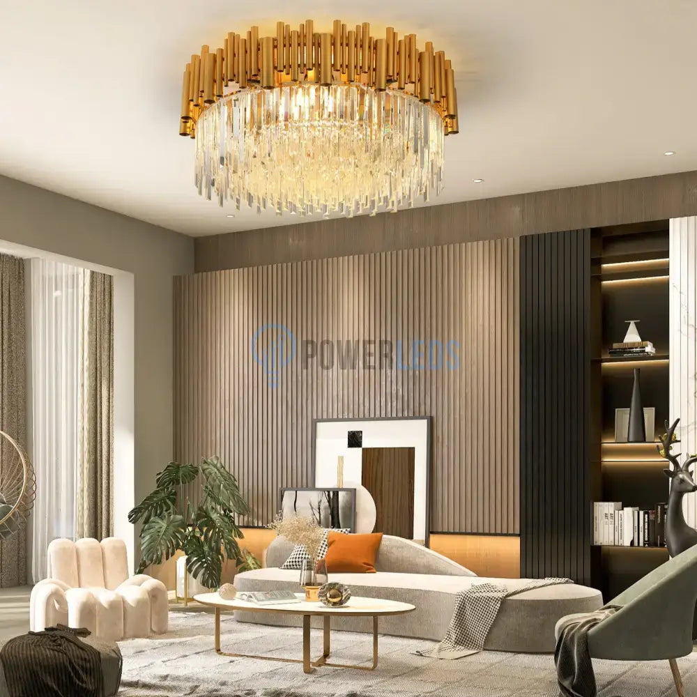 Lustra Cristal GOLD 5 Dimensiuni powerleds.ro
