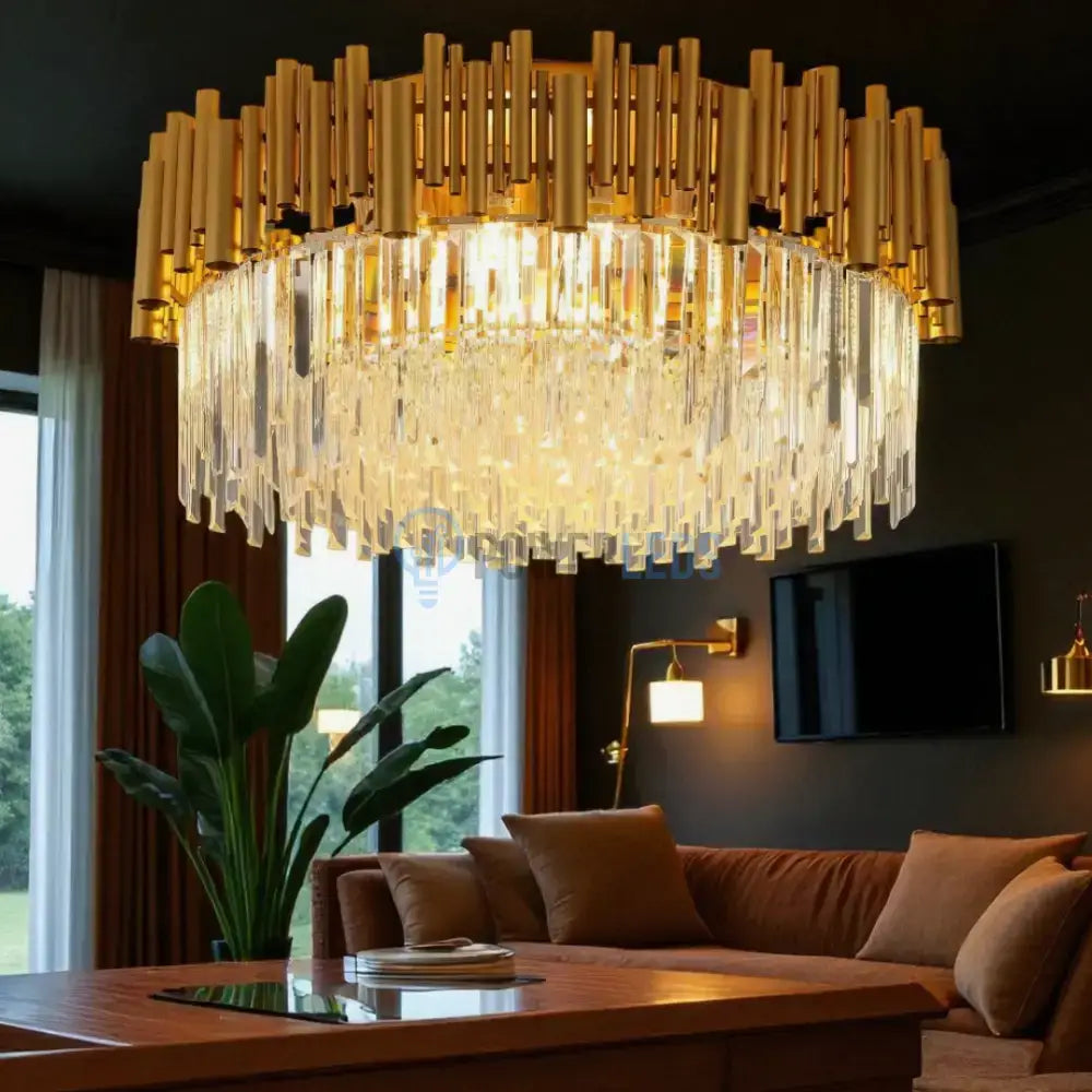Lustra Cristal GOLD 5 Dimensiuni powerleds.ro