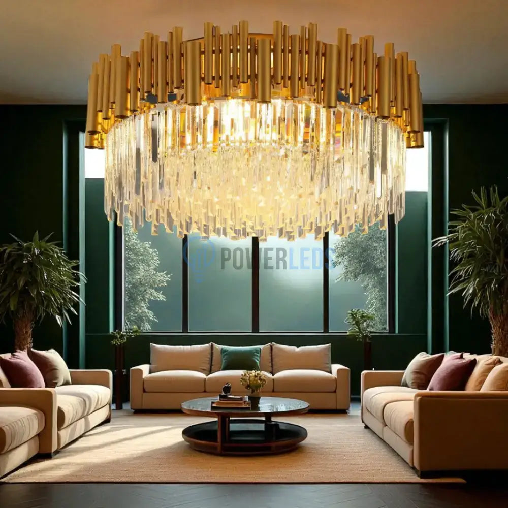 Lustra Cristal GOLD 5 Dimensiuni powerleds.ro