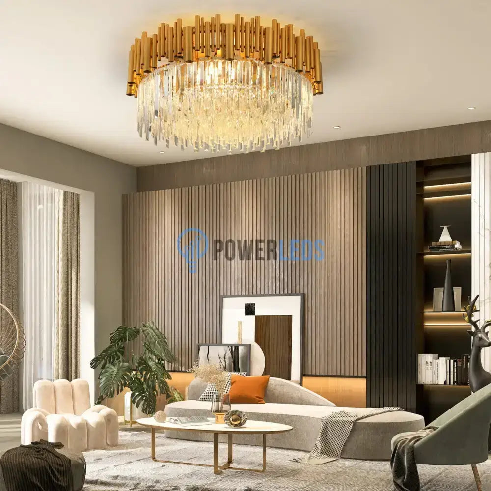 Lustra Cristal GOLD 5 Dimensiuni powerleds.ro