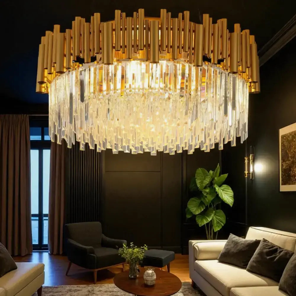 Lustra Cristal GOLD 5 Dimensiuni powerleds.ro