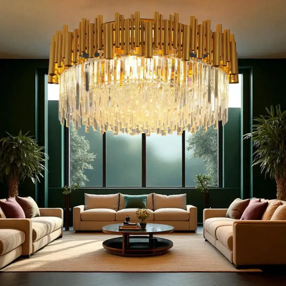 Lustra Cristal GOLD 5 Dimensiuni powerleds.ro