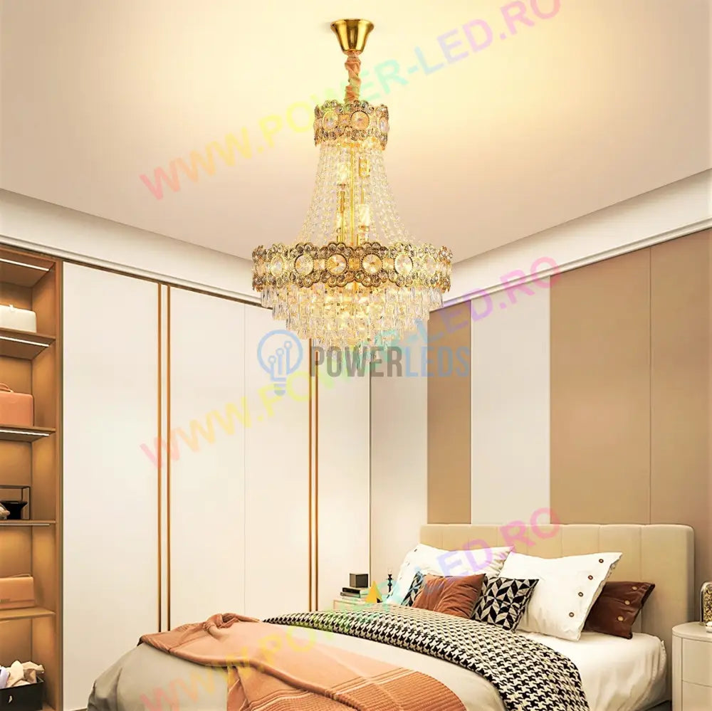 Candelabru Cristal Auriu Suleyman Chandeliers Crystal