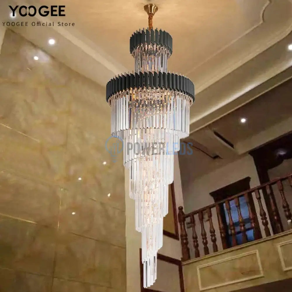 Candelabru Cristal Black Panther Luxury 300Cm Chandeliers Crystal