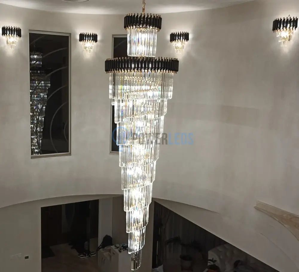 Candelabru Cristal Black Panther Luxury 300Cm Chandeliers Crystal