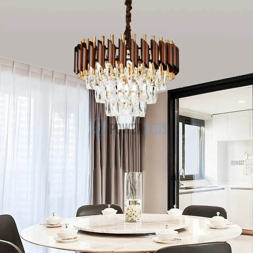 Candelabru Cristal BROWN PANTHER 400mm powerleds.ro