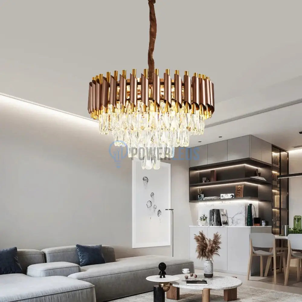 Candelabru Cristal BROWN PANTHER 500mm powerleds.ro