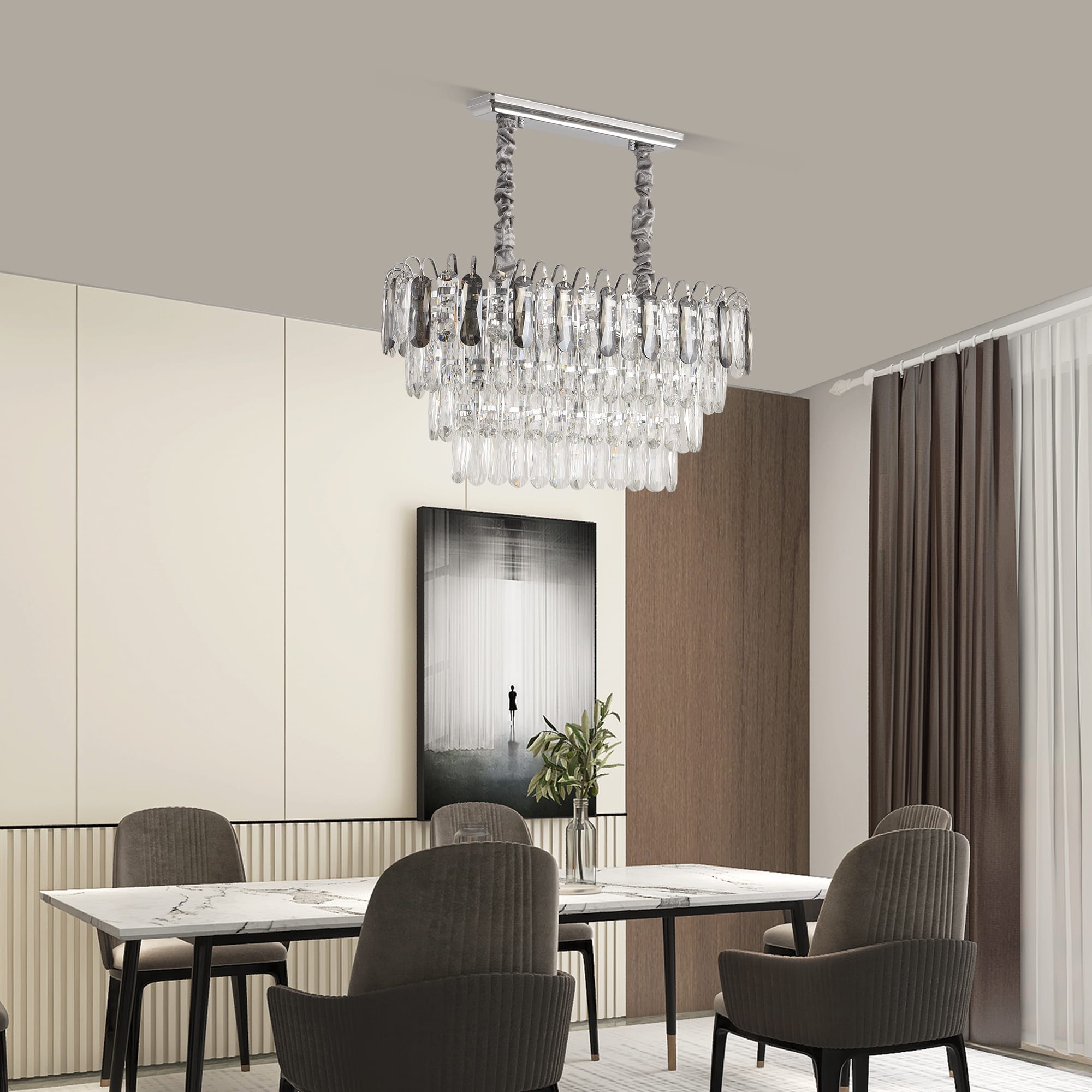 Candelabru Cristal DOUBLE JUNE 600x300mm