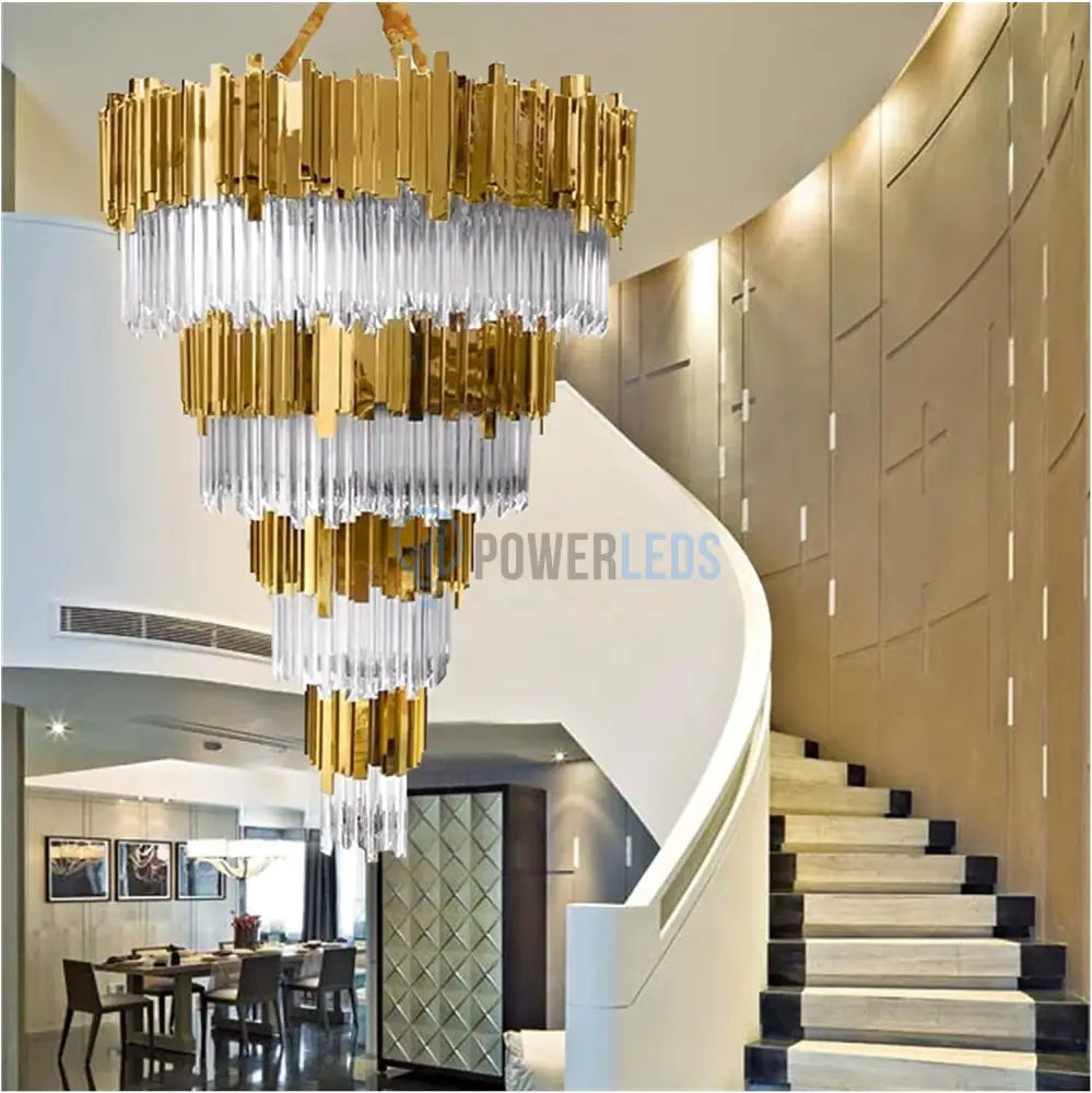 Candelabru Cristal Glory Golden Luxury Levels 160Cm Chandeliers Crystal