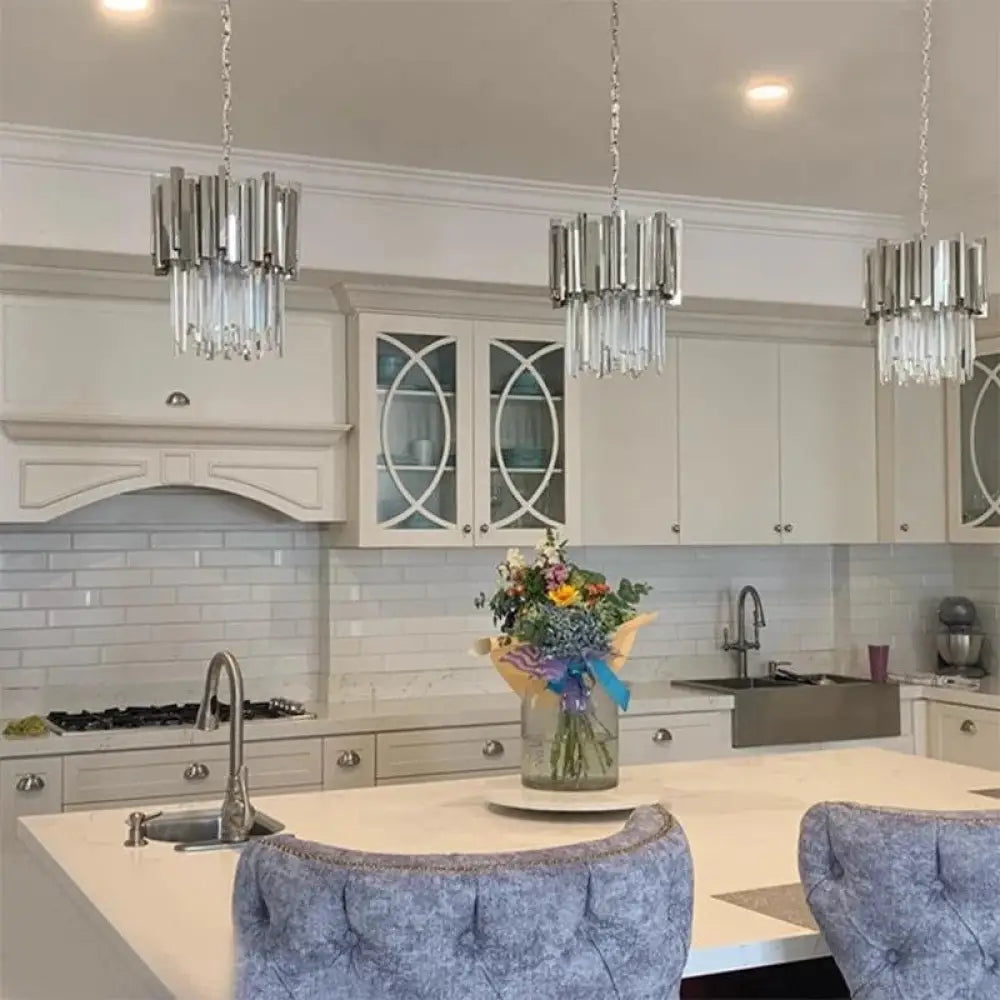 Candelabru Cristal Glory Silver 30Cm Chandeliers