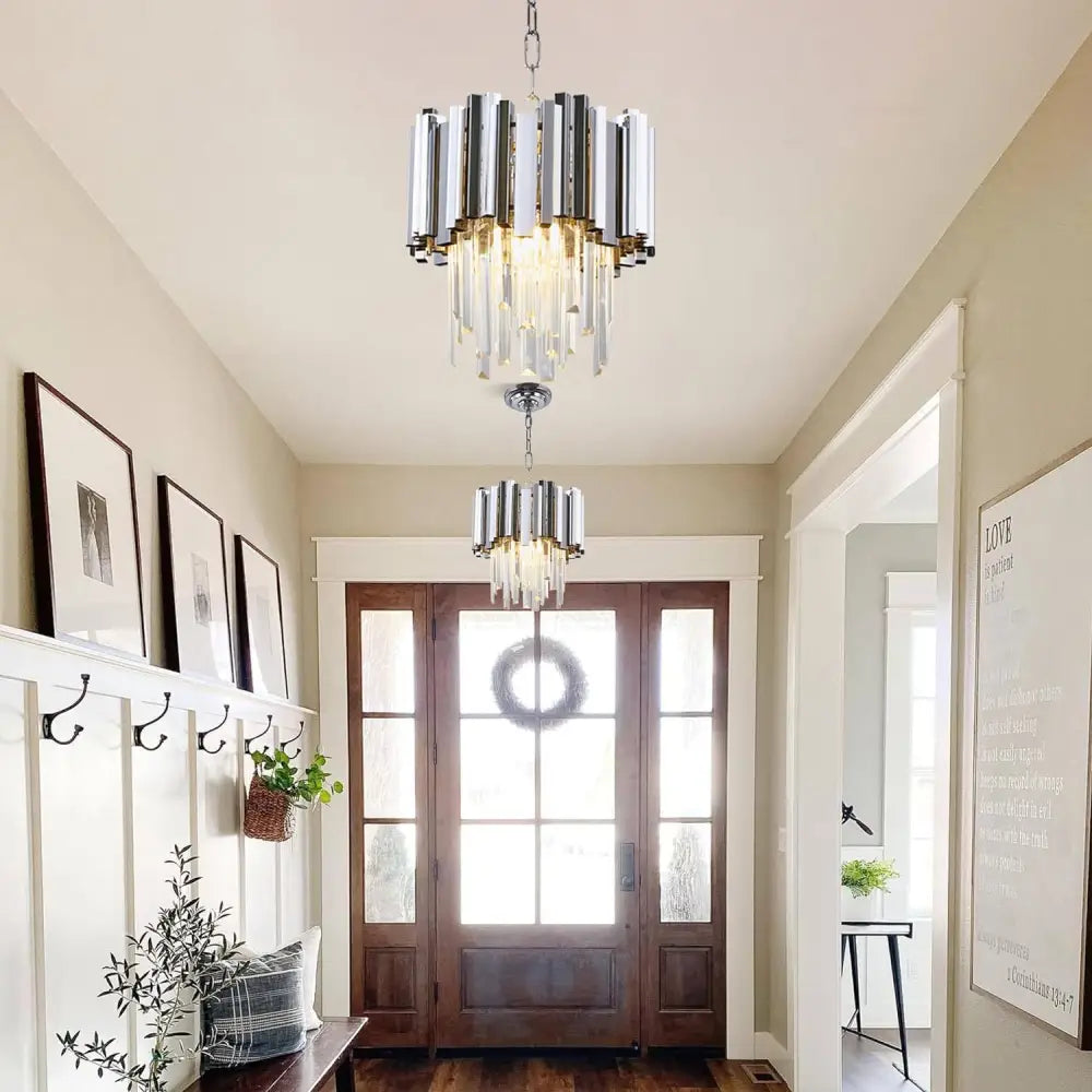 Candelabru Cristal Glory Silver 30Cm Chandeliers