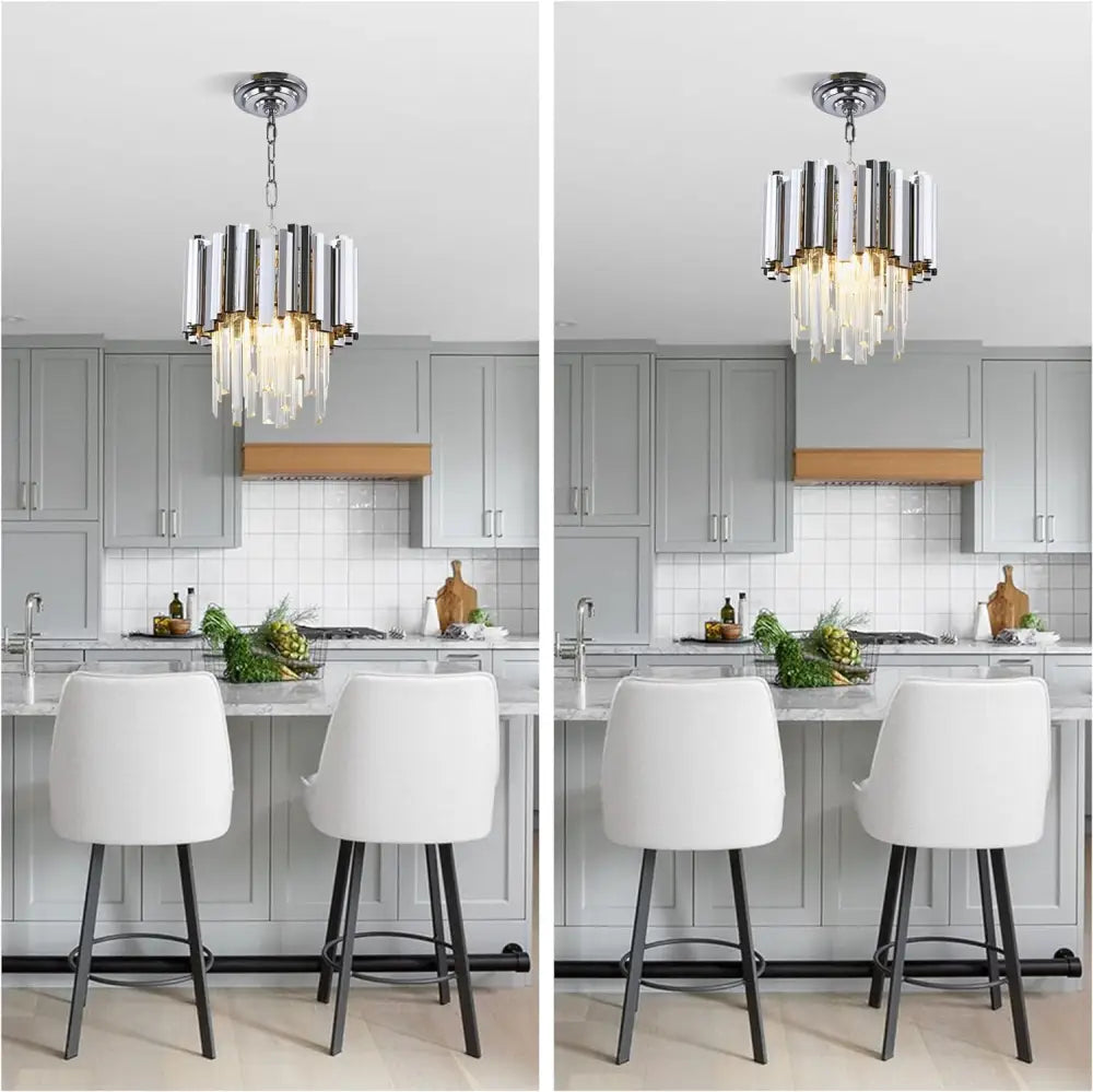Candelabru Cristal Glory Silver 30Cm Chandeliers