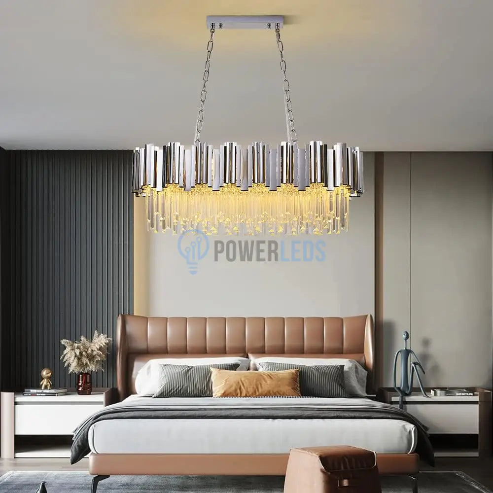 Candelabru Cristal Glory Silver 75X35Cm Chandeliers Crystal