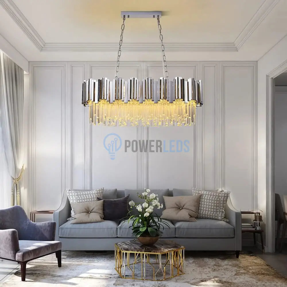 Candelabru Cristal Glory Silver 75X35Cm Chandeliers Crystal