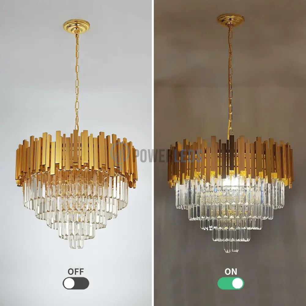 Candelabru Cristal Golden Maxi 500Mm Chandeliers Crystal