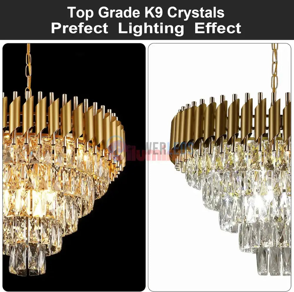 Candelabru Cristal Golden Panther 800mm powerleds.ro