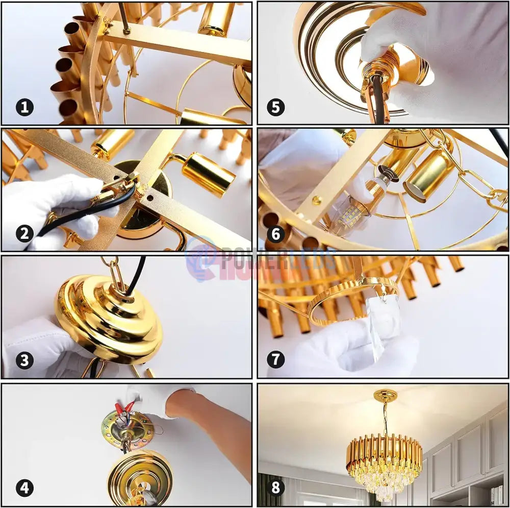 Candelabru Cristal Golden Panther 800mm powerleds.ro