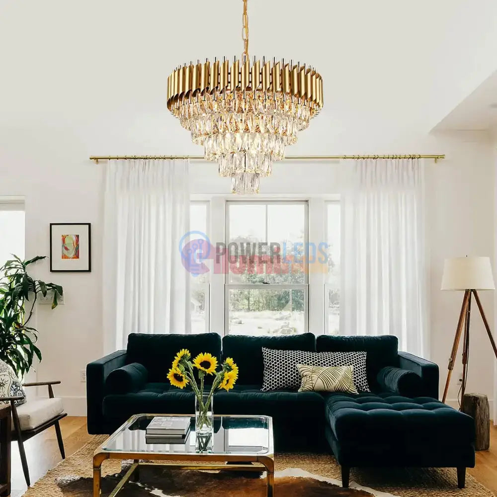 Candelabru Cristal Golden Panther 800mm powerleds.ro
