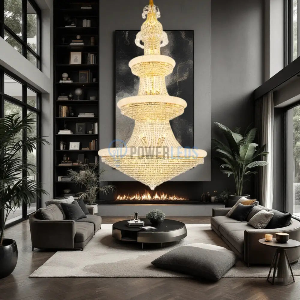 Candelabru Cristal LUXURY AURIU Electro 72xE14 AURIE / 220CM / LUXURY Chandeliers Crystal
