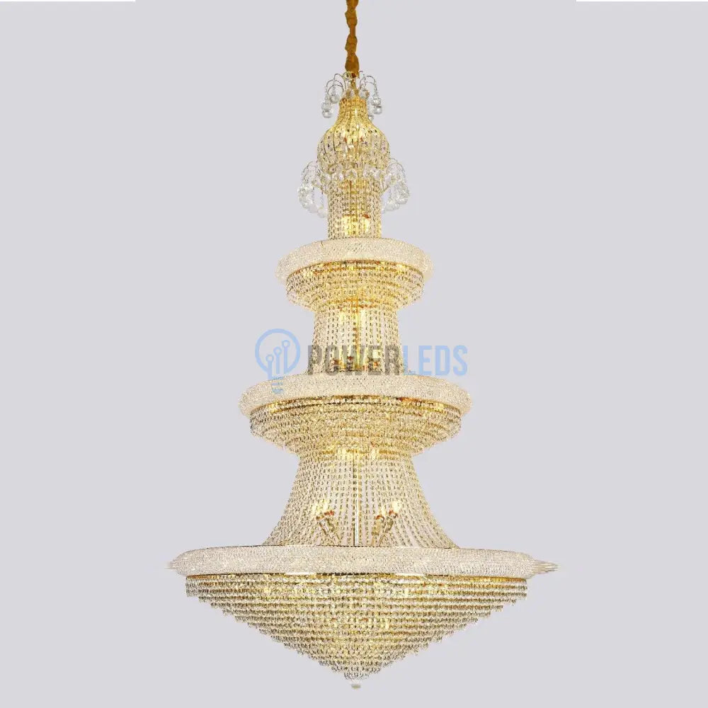 Candelabru Cristal Luxury Chrome 220Cm -P82403 Chandeliers Crystal
