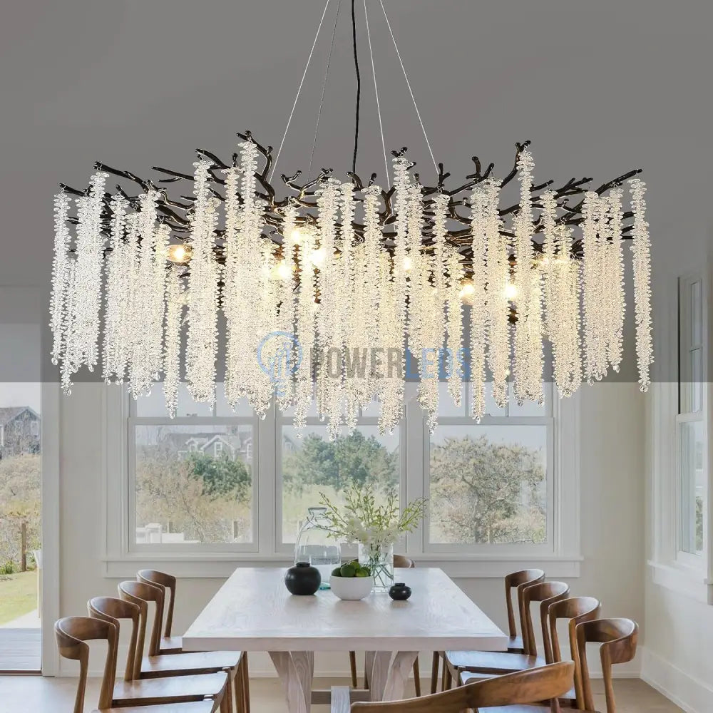 Candelabru Cristal Luxury Black Willow 100Cm Chandeliers Crystal