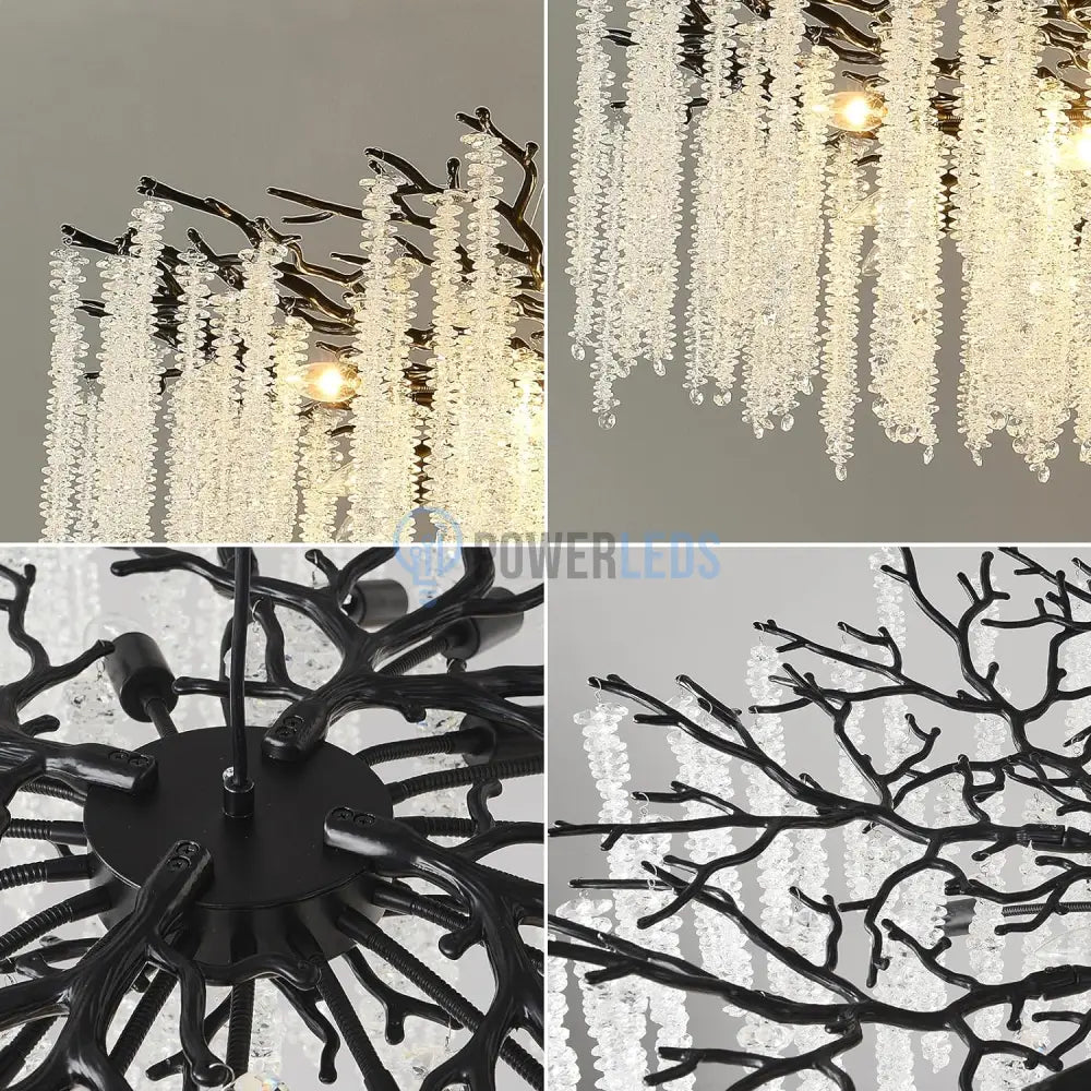 Candelabru Cristal Luxury Black Willow 100Cm Chandeliers Crystal