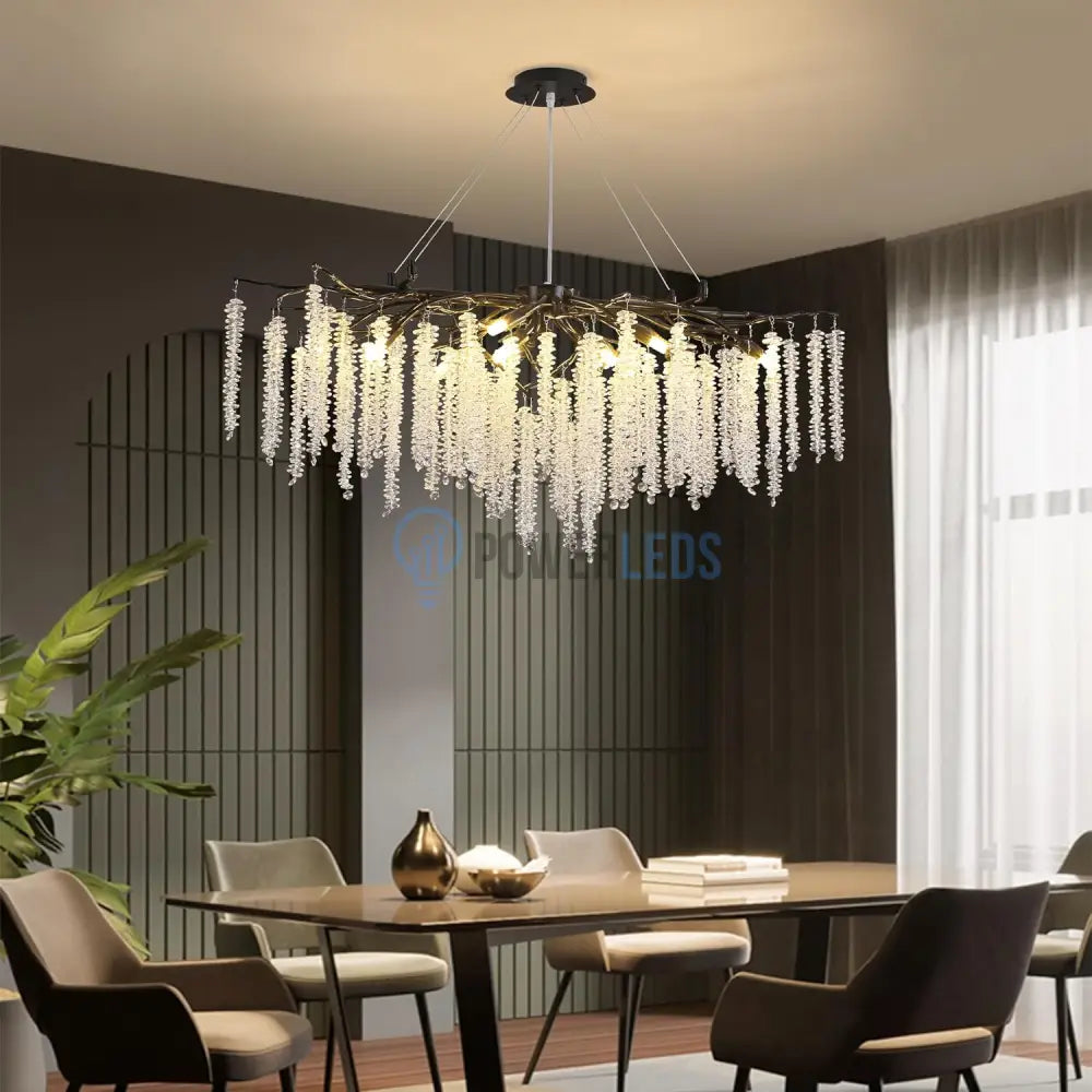 Candelabru Cristal Luxury Black Willow 120X45 Cm Chandeliers Crystal