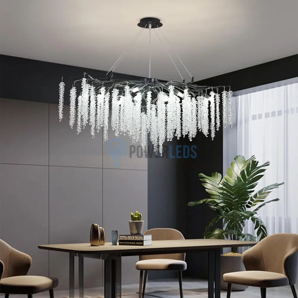 Candelabru Cristal Luxury Black Willow 150X45 Cm Chandeliers Crystal