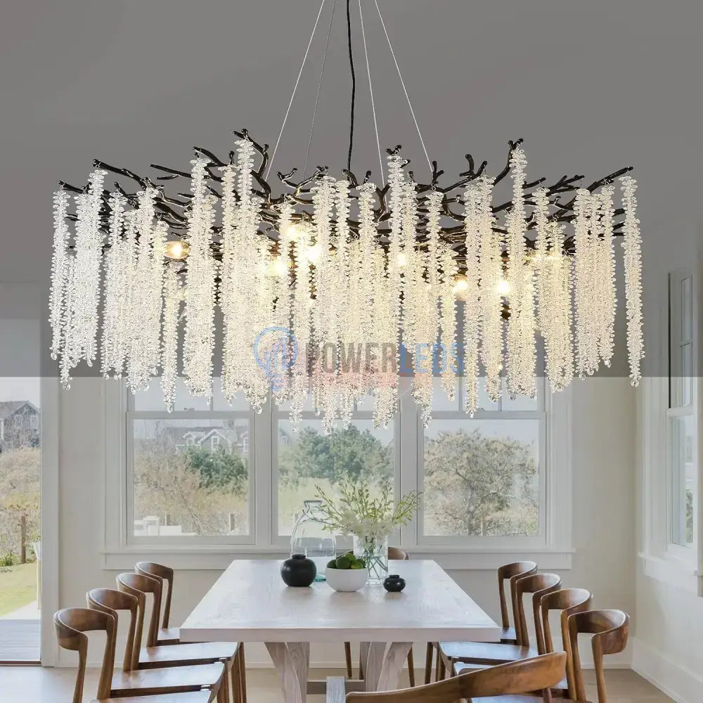 Candelabru Cristal Luxury Black Willow 100Cm Chandeliers Crystal