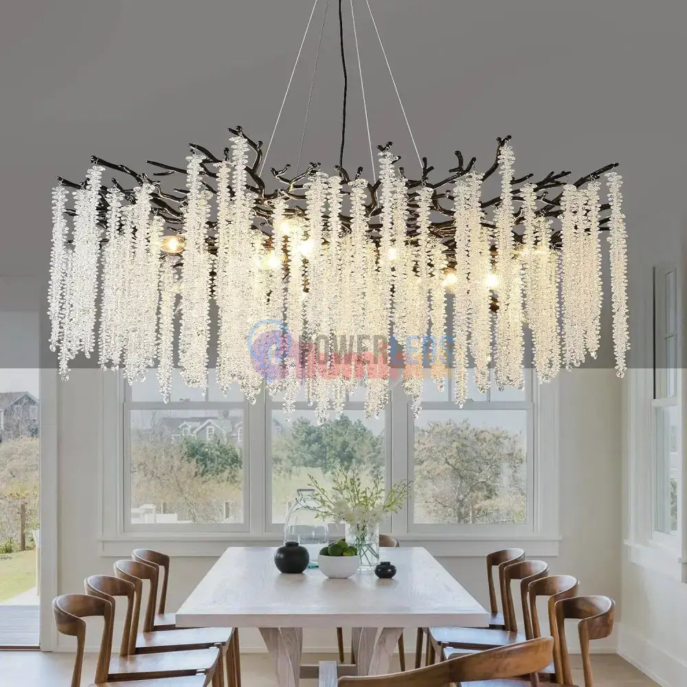 Candelabru Cristal Luxury Black Willow 100Cm Chandeliers Crystal