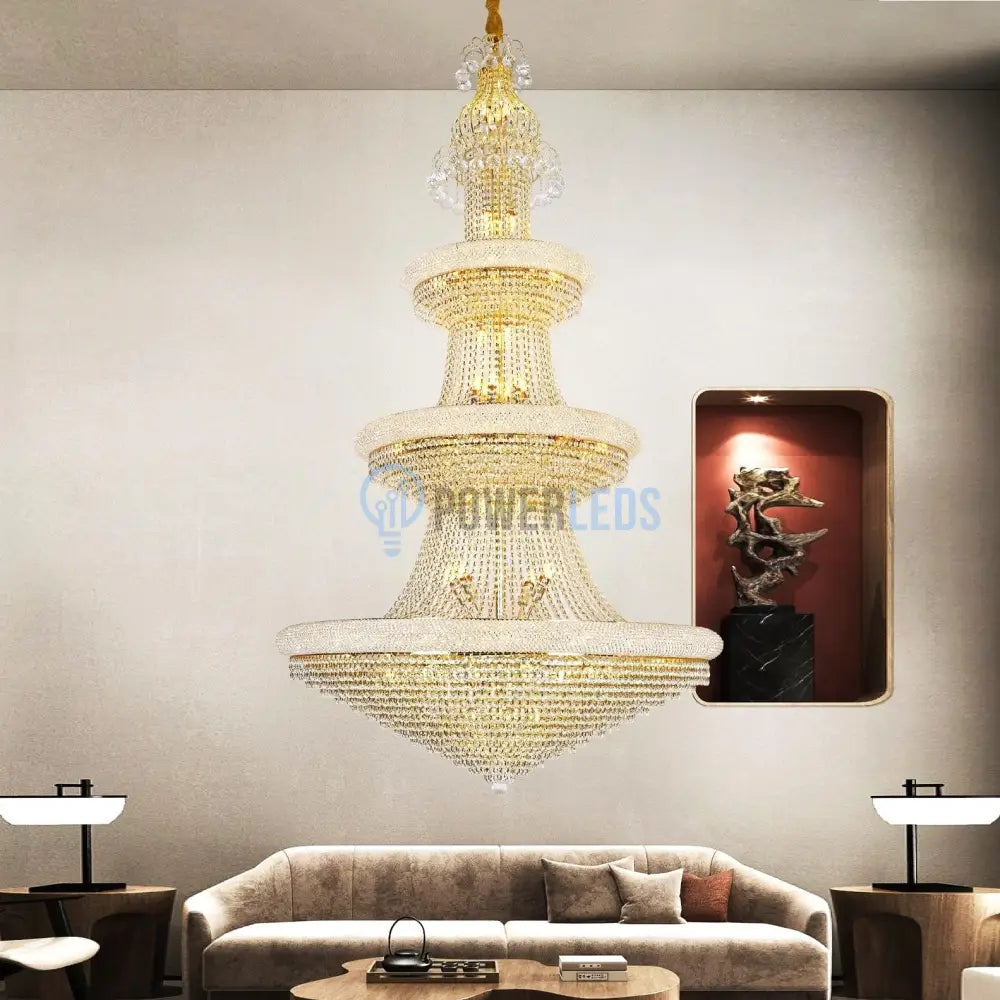 Candelabru Cristal Luxury Chrome 220Cm -P82403 Chandeliers Crystal