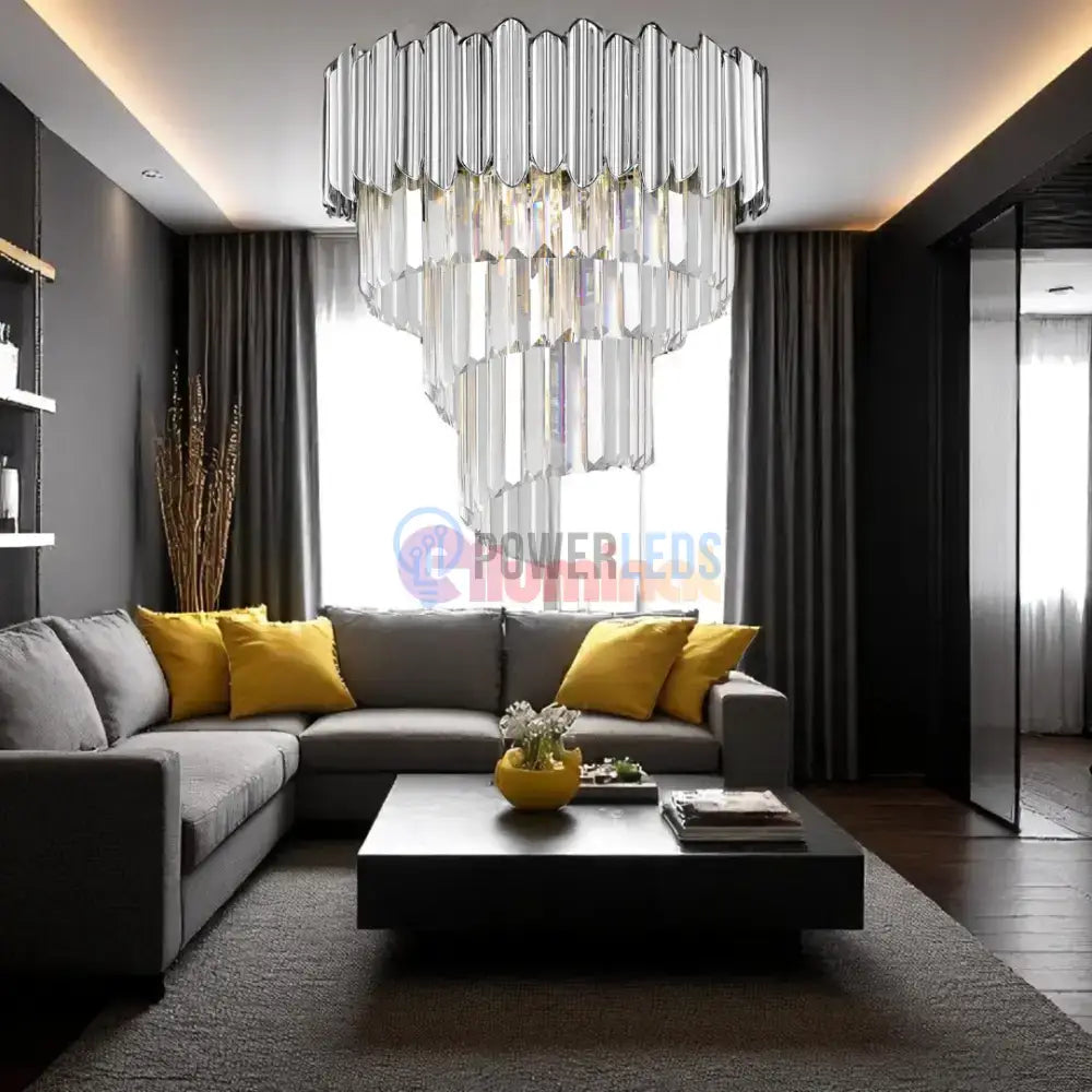 Candelabru Cristal Luxury Chrome GLADIUS powerleds.ro