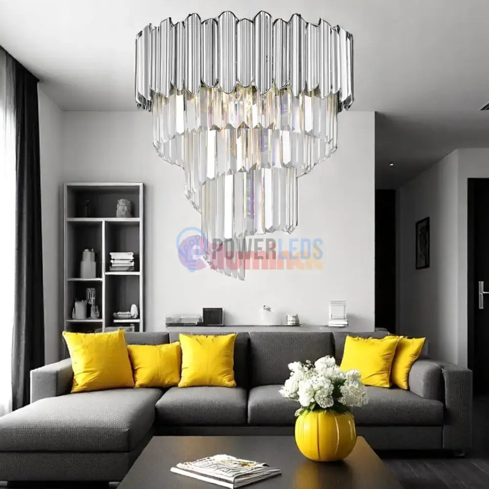 Candelabru Cristal Luxury Chrome GLADIUS powerleds.ro